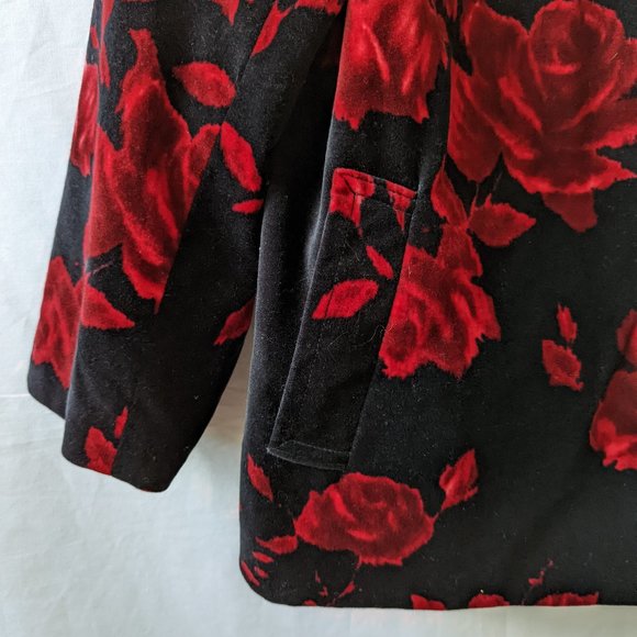 Talbots Roses Sweater Jacket Size 8 - Picture 7 of 14